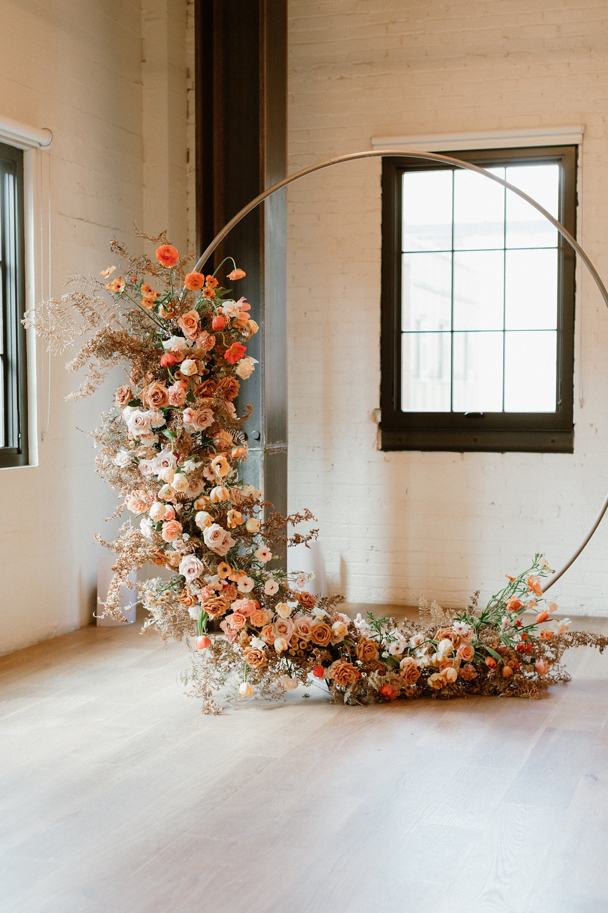 Circular arch for Block 41 wedding covered in flowers