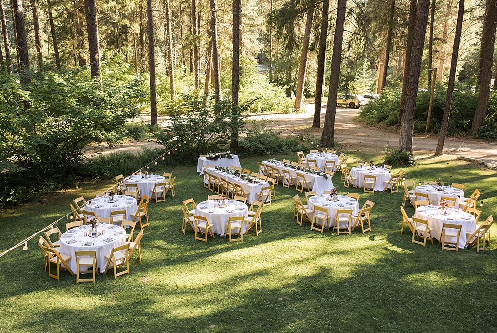 The outdoor lawn setup at Tierra Retreat Center for weddings